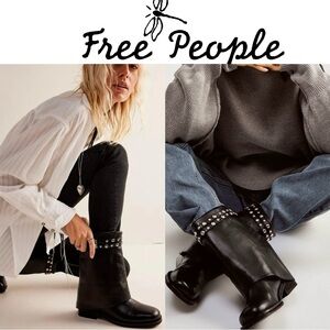 Free People - Women's Scorpio Studded Foldover Boots